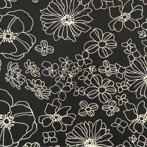 J.Jill Wearever Collection Black with White Florals Size Large - Picture 10 of 13